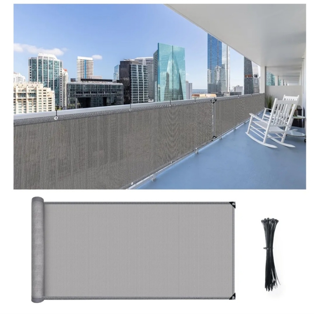 Gray Balcony Privacy Screen